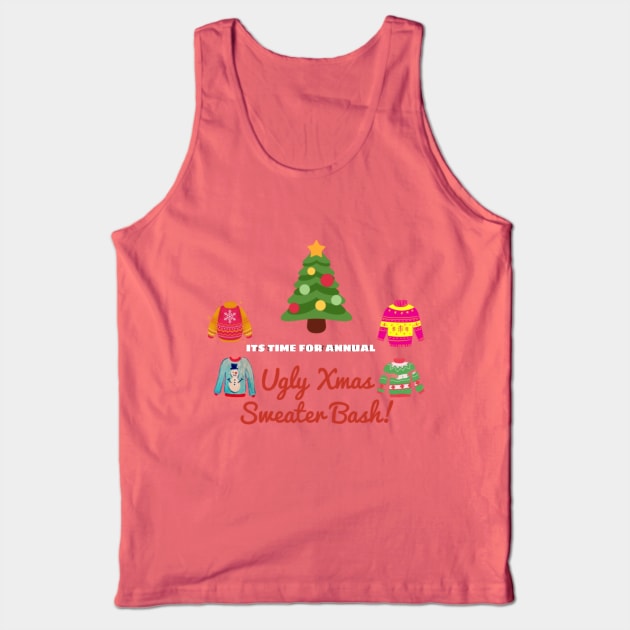 Ugly Christmas Sweater Bash Tank Top by Christamas Clothing